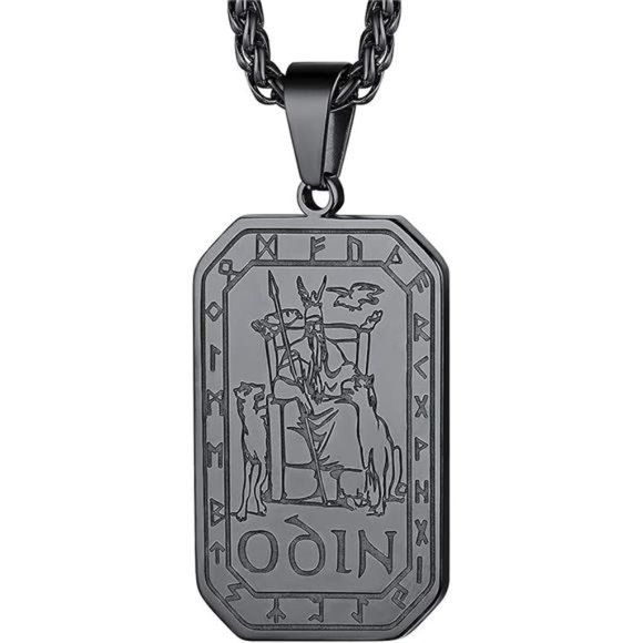 Norse Viking Spear Head Necklace,Vintage Nordic Amulet Pendant Stainless Steel - Picture 1 of 6